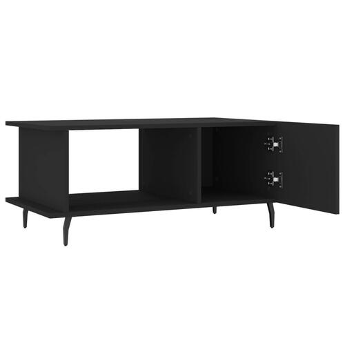 Sofabord 90x50x40 cm konstrueret træ sort