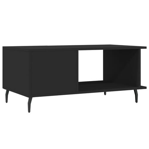Sofabord 90x50x40 cm konstrueret træ sort