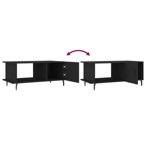 Sofabord 90x50x40 cm konstrueret træ sort