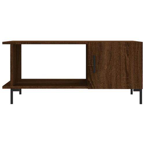 Sofabord 90x50x40 cm konstrueret træ brun egetræsfarve
