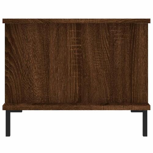 Sofabord 90x50x40 cm konstrueret træ brun egetræsfarve