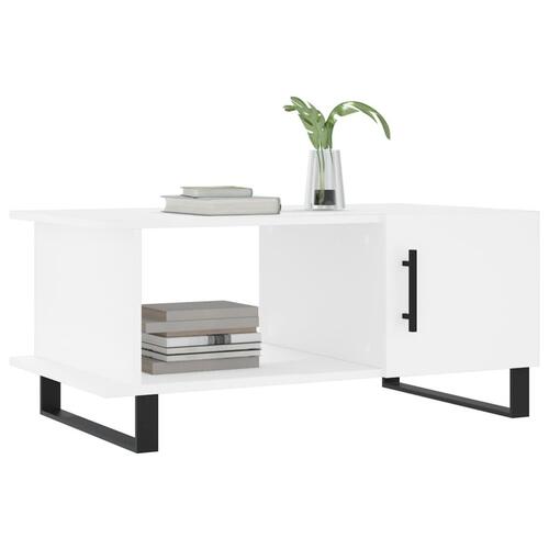 Sofabord 90x50x40 cm konstrueret træ hvid