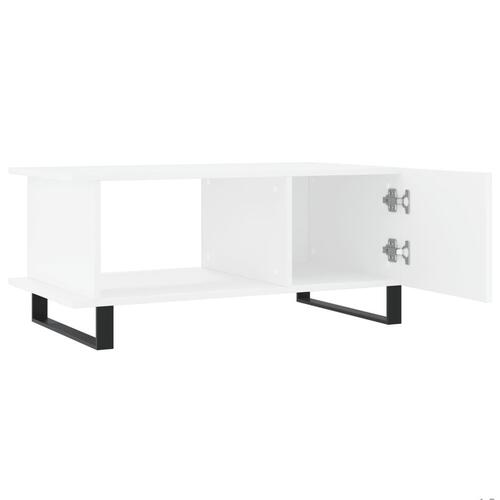 Sofabord 90x50x40 cm konstrueret træ hvid