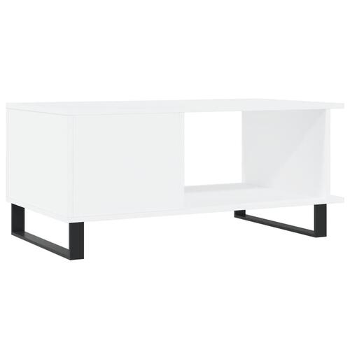Sofabord 90x50x40 cm konstrueret træ hvid