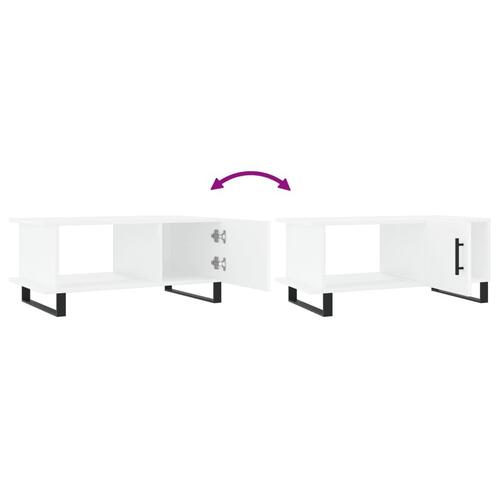 Sofabord 90x50x40 cm konstrueret træ hvid