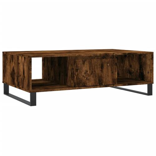 Sofabord 104x60x35 cm konstrueret træ røget egetræsfarve