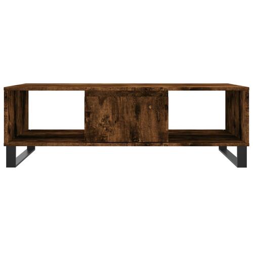 Sofabord 104x60x35 cm konstrueret træ røget egetræsfarve