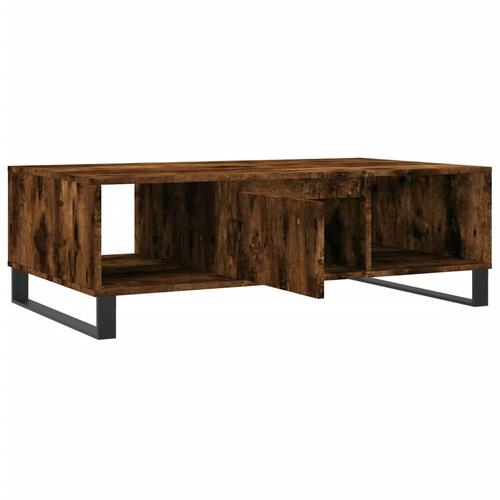 Sofabord 104x60x35 cm konstrueret træ røget egetræsfarve