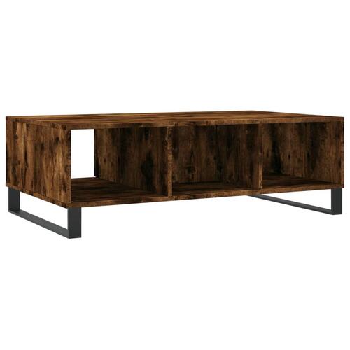Sofabord 104x60x35 cm konstrueret træ røget egetræsfarve