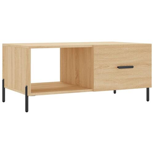 Sofabord 90x50x40 cm konstrueret træ sonoma-eg