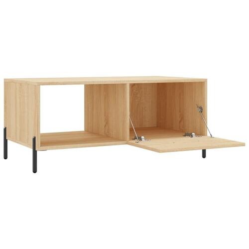 Sofabord 90x50x40 cm konstrueret træ sonoma-eg