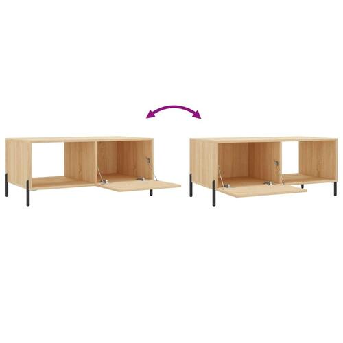 Sofabord 90x50x40 cm konstrueret træ sonoma-eg