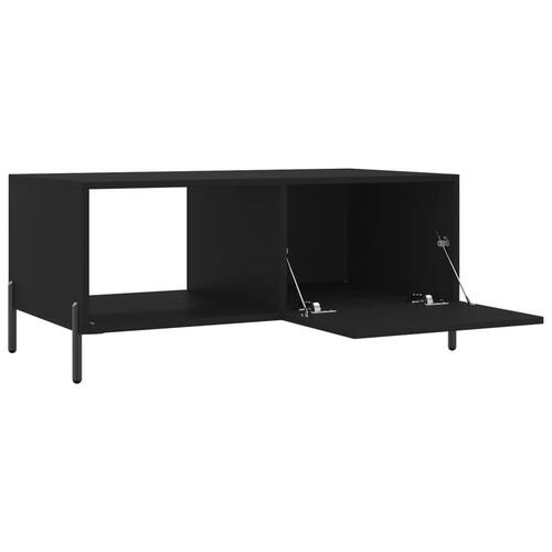Sofabord 90x50x40 cm konstrueret træ sort