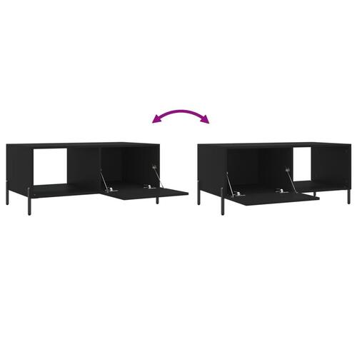 Sofabord 90x50x40 cm konstrueret træ sort