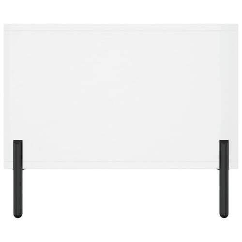 Sofabord 90x50x40 cm konstrueret træ hvid højglans