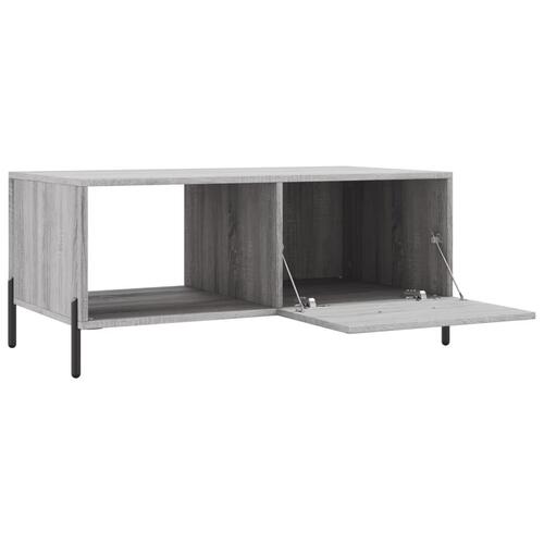 Sofabord 90x50x40 cm konstrueret træ grå sonoma-eg