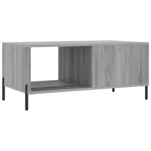 Sofabord 90x50x40 cm konstrueret træ grå sonoma-eg