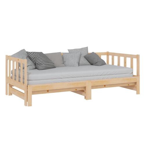 Daybed med udtræk 2x(90x200) cm massivt fyrretræ