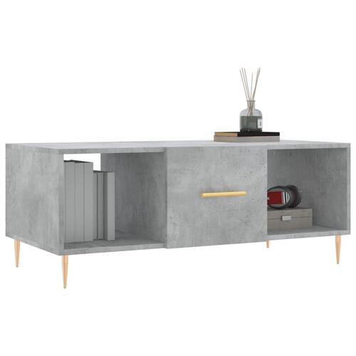 Sofabord 102x50x40 cm konstrueret træ betongrå