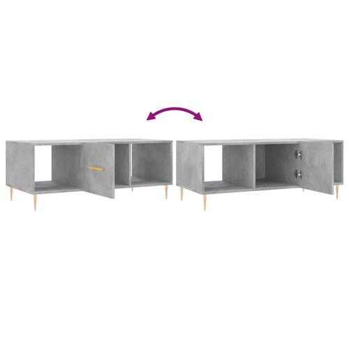 Sofabord 102x50x40 cm konstrueret træ betongrå