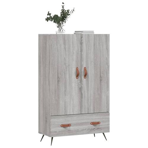 Skab 69,5x31x115 cm konstrueret træ grå sonoma-eg