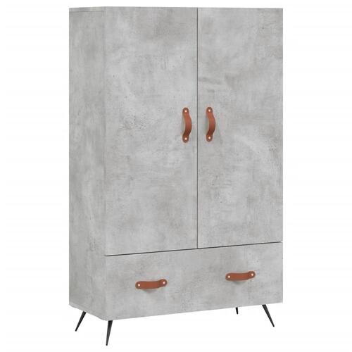 Skab 69,5x31x115 cm konstrueret træ betongrå