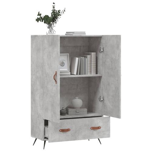 Skab 69,5x31x115 cm konstrueret træ betongrå