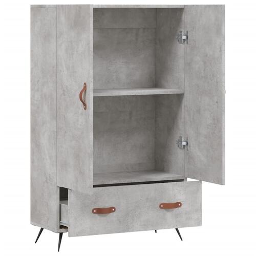Skab 69,5x31x115 cm konstrueret træ betongrå