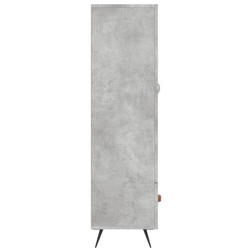 Skab 69,5x31x115 cm konstrueret træ betongrå