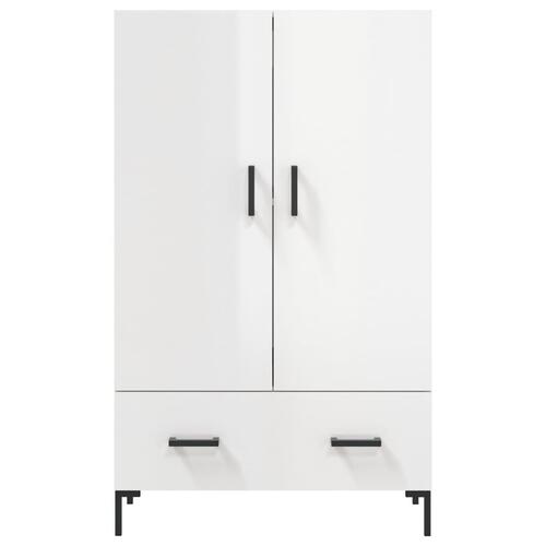 Skab 69,5x31x115 cm konstrueret træ hvid højglans