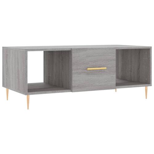 Sofabord 102x50x40 cm konstrueret træ grå sonoma-eg