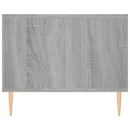 Sofabord 102x50x40 cm konstrueret træ grå sonoma-eg