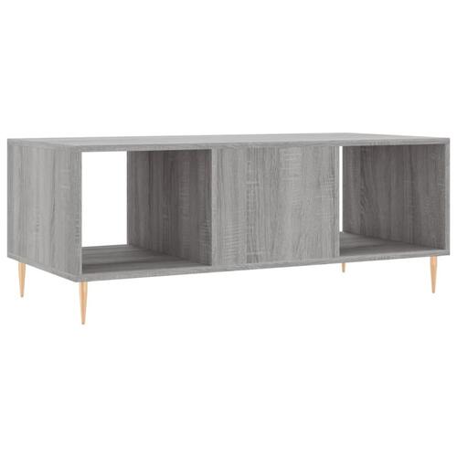 Sofabord 102x50x40 cm konstrueret træ grå sonoma-eg