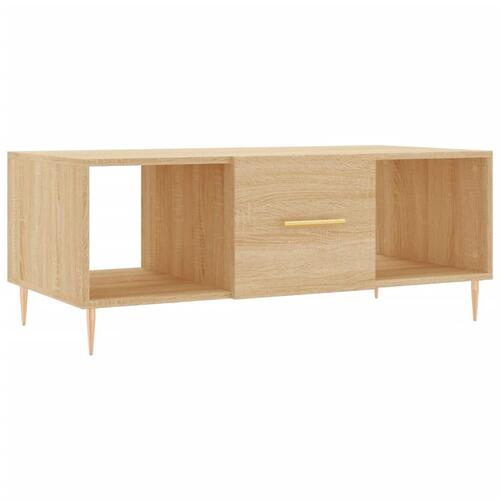 Sofabord 102x50x40 cm konstrueret træ sonoma-eg