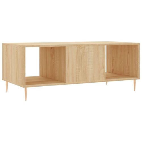 Sofabord 102x50x40 cm konstrueret træ sonoma-eg