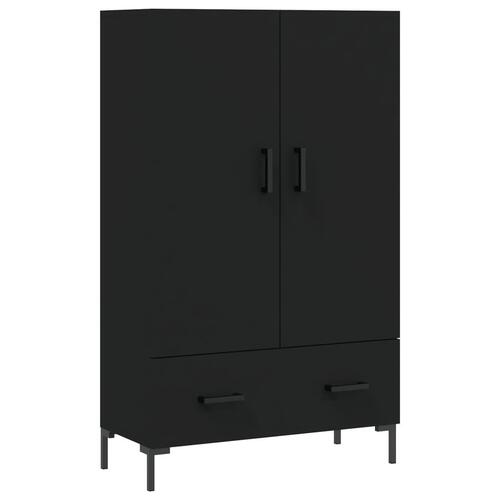 Skab 69,5x31x115 cm konstrueret træ sort
