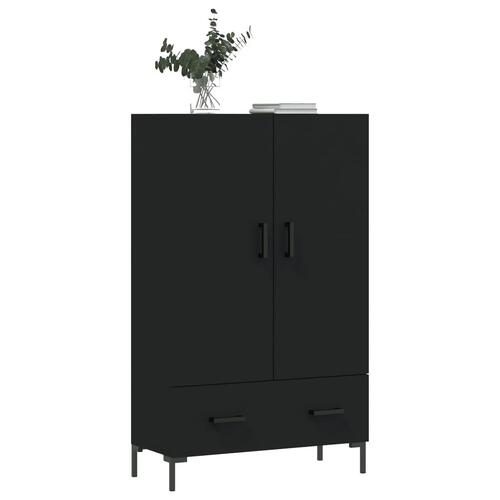 Skab 69,5x31x115 cm konstrueret træ sort