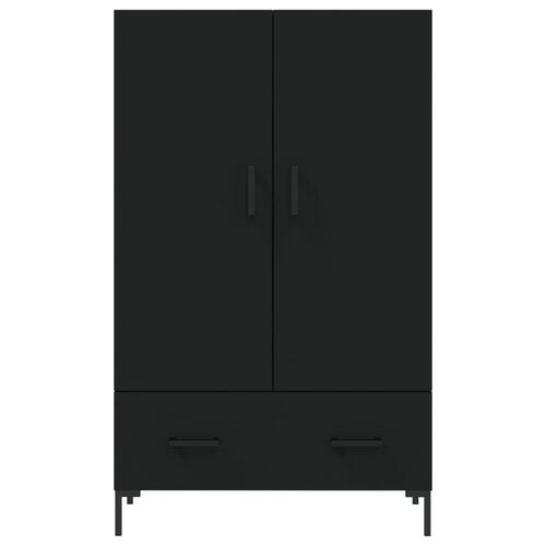Skab 69,5x31x115 cm konstrueret træ sort