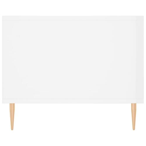Sofabord 102x50x40 cm konstrueret træ hvid højglans