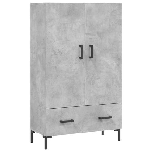 Skab 69,5x31x115 cm konstrueret træ betongrå