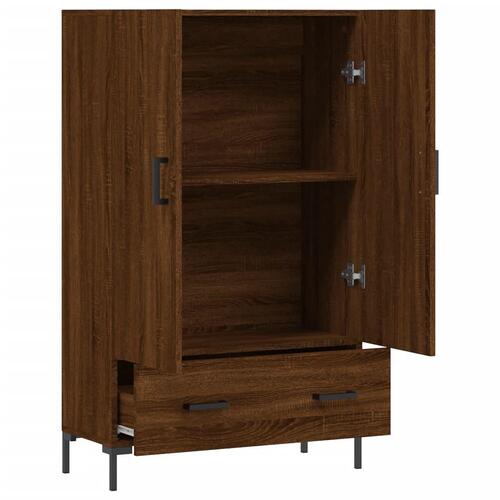 Skab 69,5x31x115 cm konstrueret træ brun sonoma-eg