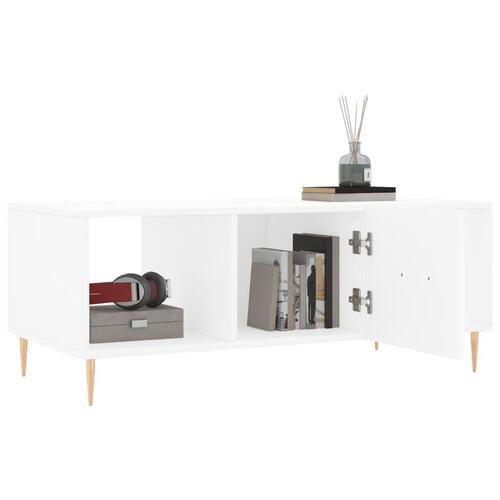 Sofabord 102x50x40 cm konstrueret træ hvid