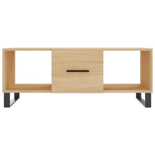 Sofabord 102x50x40 cm konstrueret træ sonoma-eg