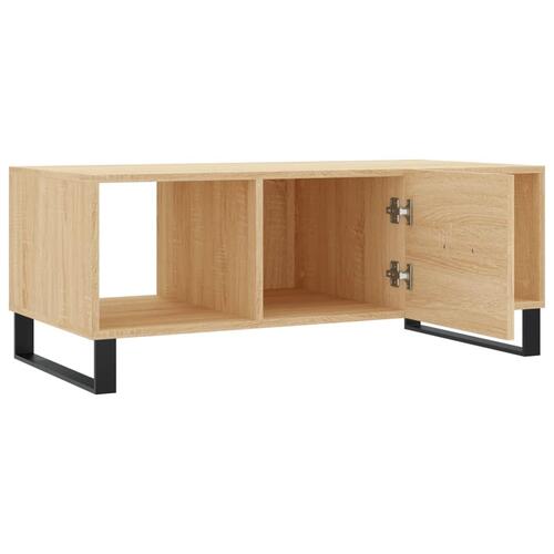 Sofabord 102x50x40 cm konstrueret træ sonoma-eg