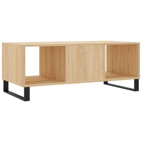 Sofabord 102x50x40 cm konstrueret træ sonoma-eg