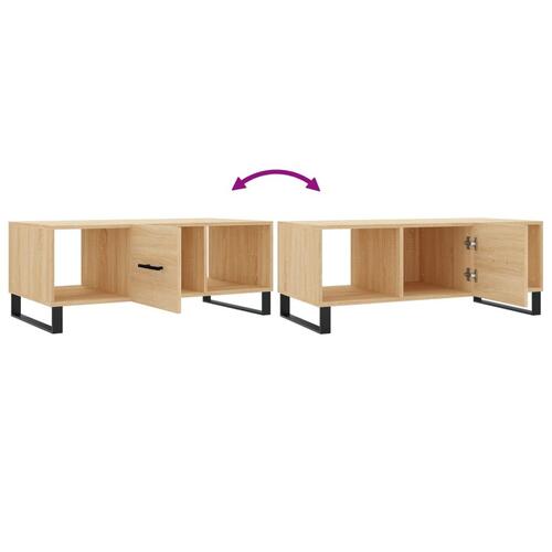 Sofabord 102x50x40 cm konstrueret træ sonoma-eg