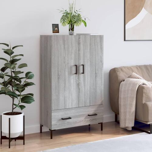 Skab 69,5x31x115 cm konstrueret træ grå sonoma-eg