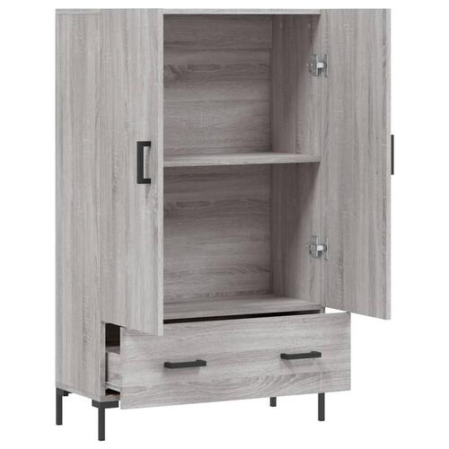 Skab 69,5x31x115 cm konstrueret træ grå sonoma-eg