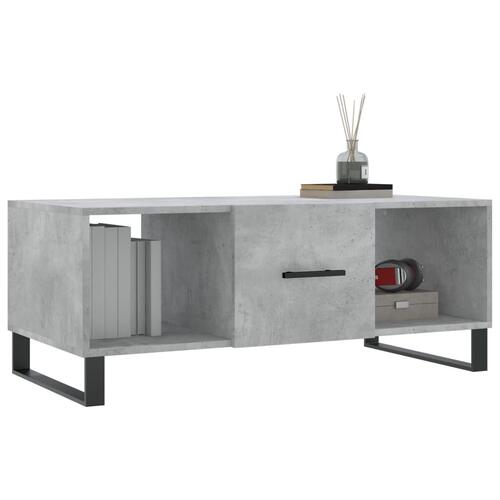 Sofabord 102x50x40 cm konstrueret træ betongrå