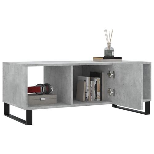Sofabord 102x50x40 cm konstrueret træ betongrå